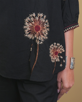 Dandelion Black Cotton Co-ord Set